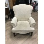 OATMEAL FABRIC LADIES ARMCHAIR