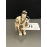 FIRST QUARTER 20THC CARVED IVORY NETSUKE,