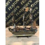 ANTIQUE MODEL GALLEON,