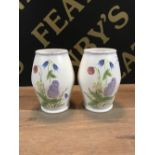 A PAIR OF EARLY 'RADFORD' POTTERY HAND PAINTED VASES