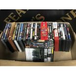 1 BOX OF DVD'S