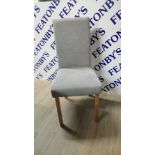 3 FABRIC COVERED DINING CHAIRS