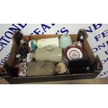 BOX OF ASSORTED CHINA (STONE HOT WATER BOTTLES)