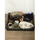 BOX OF STUDIO POTTERY