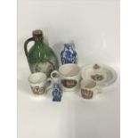 BOX OF ASSORTED ITEMS (COMMEMORATIVE CUPS & OTHERS)