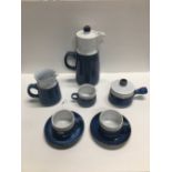 23 PIECE BLUE STONEWARE DENBY STYLE WARE