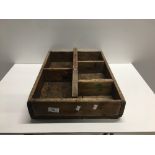 OLD WOODEN TOOL TRAY