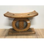 CARVED AFRICAN STOOL
