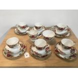 IRONSTONE POTTERY TEA SET ENGLISH ROSE (21)