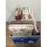 BOX OF NEW QUILT COVERS & BED THROWS