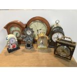 LARGE LOT OF CARRIAGE CLOCKS ETC (8)