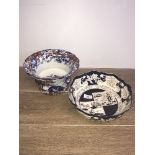 LATE 19THC RIDGEWAYS WINE COOLER & EARLY 20THC MASONS IRONSTONE BOWL