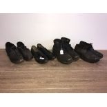 EARLY 20THC HANDMADE CLOGS AND BOOTS 4 PAIRS