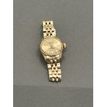 LADIES 18CT GOLD ROLEX DATEJUST WATCH