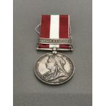 SCARCE CANADIAN GENERAL SERVICE MEDAL WITH BAR FENIAN RAID 1866 -1036 PRIVATE W HOOL 2/7TH FOOT