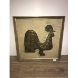 COLD BRONZE COCKEREL MID 20THC 36 35CM BY GIOVANNI SCHOEMAN