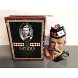 ROYAL DOULTON UNOPENED WILLIAM GRANT & SONS 25 YEAR OLD SCOTCH WHISKEY CHARACTER DECANTER 1 OF 500
