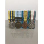 GROUP OF KOREAN MEDALS AWARDED TO 22441039 PTE R RIDLEY DUKE OF WELLINGTON REGIMENT