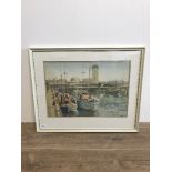ALAN R COOK RSMA 1920-1974 WATERCOLOUR PAINTING NORTH SHIELDS THE GUT SIGNED LOWER RIGHT 50 X 35CM
