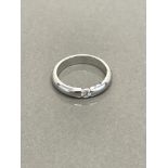 18CT WHITE GOLD SOLITAIRE DIAMOND RING APPROX .