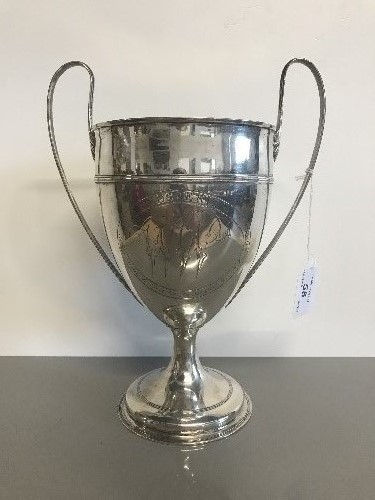 SILVER GILT GEORGIAN CUP MARKED FOR LONDON 1802 ORIGINAL INSCRIPTION MR TOM WARREN AMICABLE SOCIETY