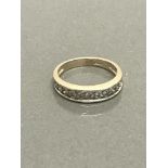 GOLD 11 STONE 1/2 ETERNITY RING APPROX .