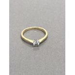 18CT GOLD SOLITAIRE APPROX .