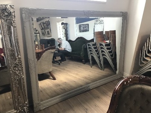 MODERN NEO CLASSICAL STYLE BEVELLED MIRROR 206CM X 154CM