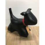 LEATHER DOG DOOR STOP