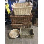 2 PICNIC BASKETS ETC (5)