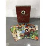 VINTAGE CARD CASE WITH DISNEY CARDS