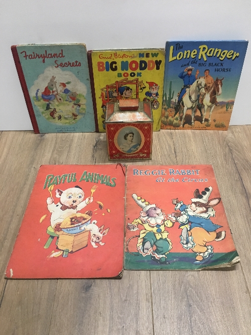 5 VINTAGE CHILDRENS BOOK INCLUDING THE LONE RANGER & NODDY
