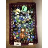 1 TRAY OF MARBLES