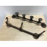 2 INDUSTRIAL PIPEWORK COAT HANGERS