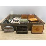 1 BOX OF VINTAGE PIPE TOBACCO TINS