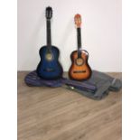 2 ACOUSTIC GUITARS & BAGS