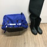 WADERS (size 10) & BACKPACK
