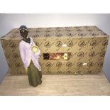 BOXED TRIBAL FIGURINE OF AISHA HAND PAINTED