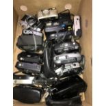 LARGE BOX OF CAMERAS