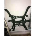 1 PAIR CAST IRON BENCH ENDS