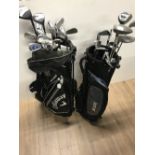 2 GOLF BAGS & CLUBS INCLUDING WILSON