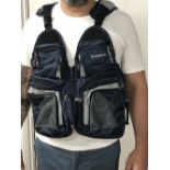 AS NEW FISHERMANS WAISTCOAT & BUM BAG