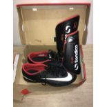 SIZE 11 FOOTBALL BOOTS & SHIN PADS