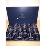 SET OF 6 GLENEAGLES CRYSTAL GLASSES IN FITTED BOX