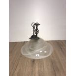 GLASS CENTRE LIGHT FITTING