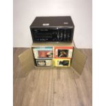 VINTAGE SOLID STATE 8 TRACK PLAYER & TAPES (SAS)