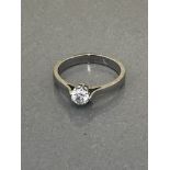 PLATINUM SOLITAIRE DIAMOND RING .25CT 2.