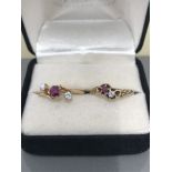 2 18CT RUBY ANTIQUE RINGS