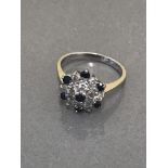 18CT SAPPHIRE DIAMOND RING APPROX .5CT 3.