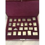 COLLECTION OF 25 SILVER GILT STAMPS 15oz